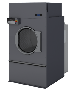 Индустриальная высокоэффективная сушильная машина DX55. Оснащена Full OPL микропроцессором. Обеспечивает газовый, паровой и электрической нагрев и радиальный поток воздуха. Оборудована самоочищающимся пылевым фильтром.